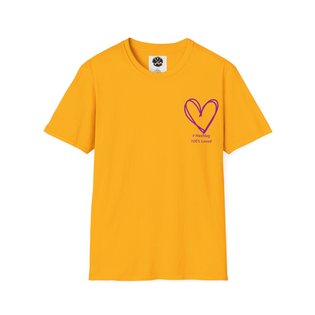 Purple Heart Tee | 100% Love Chest Design | Heart2Heart