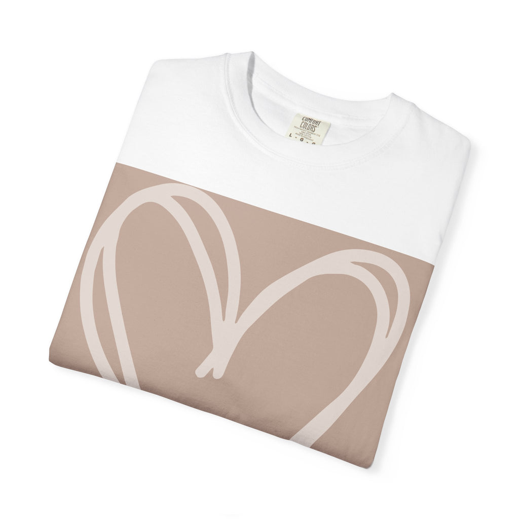 Hand-drawn Heart Tee | Heart Graphic T-Shirt, Minimal Neutral Design