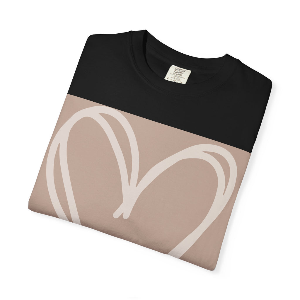 Hand-drawn Heart Tee | Heart Graphic T-Shirt, Minimal Neutral Design
