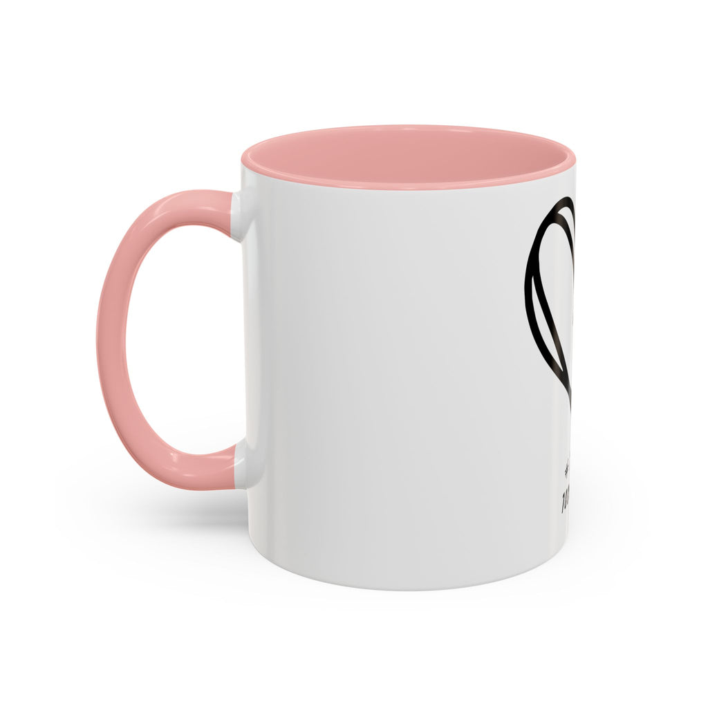 "Pure Love" Ceramic Mug — Black Sketch Heart (11oz & 15oz)