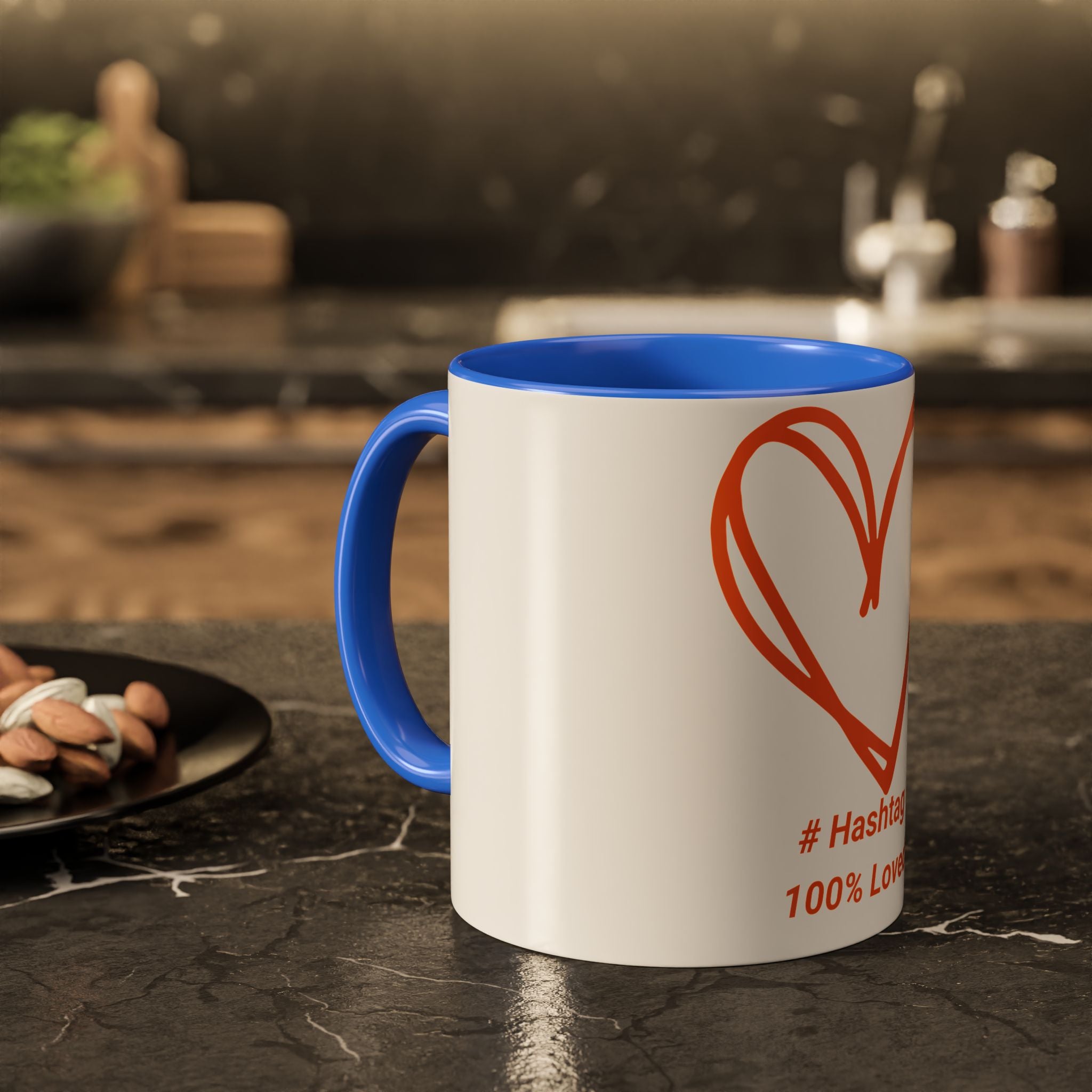 "Warm Your Soul" Ceramic Mug — Orange Heart Accent (11oz & 15oz)