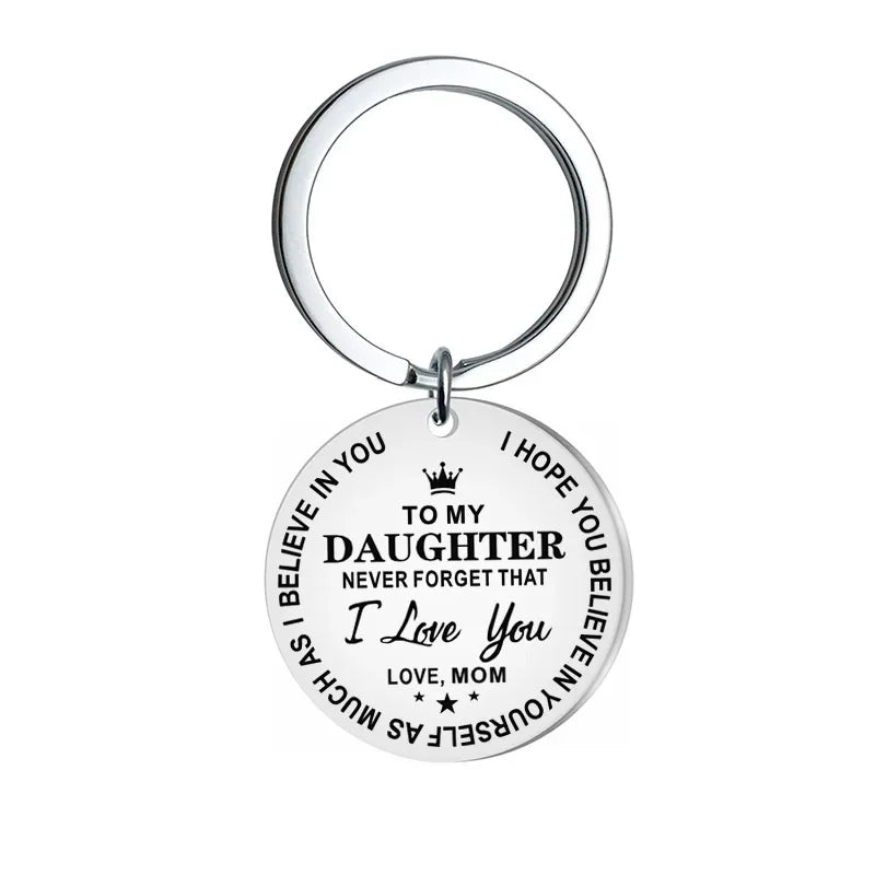 New To My Son Keychain Pendant  Sweet 16th 18th 21st Birthday Graduation Christmas Key Chain Never Forget That I Love You