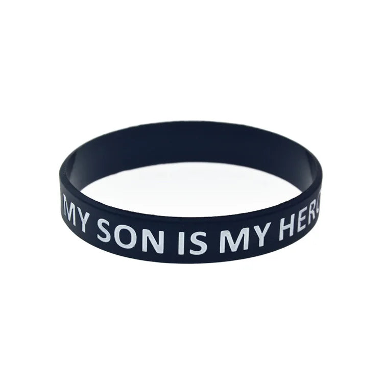 1 PC My Son is My Hero Silicone Rubber Bracelet with Autism Puzzle