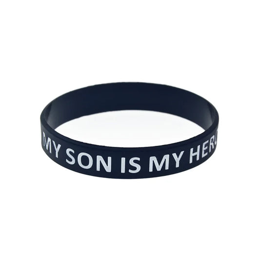 1 PC My Son is My Hero Silicone Rubber Bracelet with Autism Puzzle