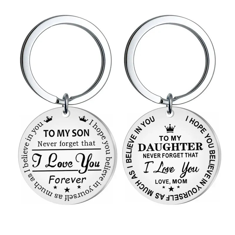 New To My Son Keychain Pendant  Sweet 16th 18th 21st Birthday Graduation Christmas Key Chain Never Forget That I Love You